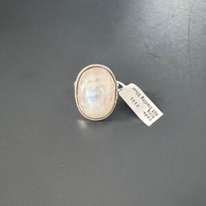 Oval Moonstone Ring Sterling Silver